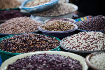 Beans in a market
