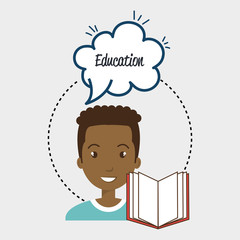student man eduaction speech vector illustration eps 10