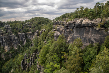 Aussicht Umgebung Carolafelsen, Nationalpark S&auml;chsische Schweiz