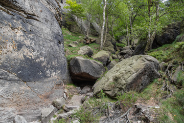 Klettersteig, Wanderweg, Umgebung Affensteine, Nationalpark Sächsische Schweiz