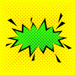 Pop art design over pointed background vector illustration. Blank comic speech bubble in pop art style