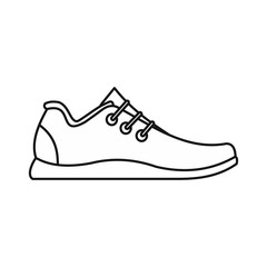 Athletic shoe icon in outline style on a white background vector illustration