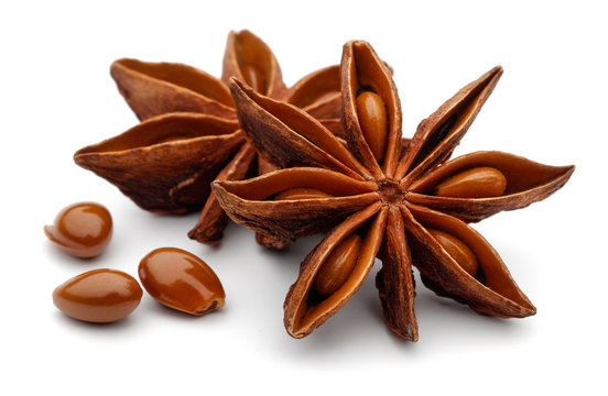 Star Anise On White Background