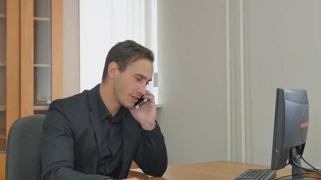 Businessman working in the office