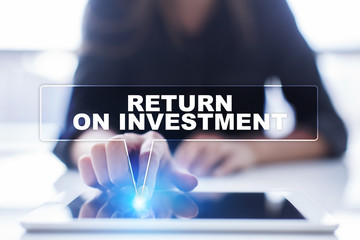 Woman is using tablet pc, pressing on virtual screen and selecting 