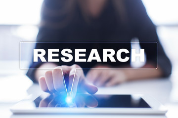 Woman is using tablet pc, pressing on virtual screen and selecting 