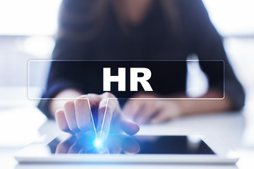 Woman is using tablet pc, pressing on virtual screen and selecting 