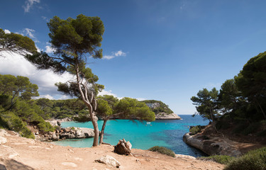 Cala mitjaneta and cala Mitjana in a sunny summer day