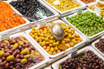 Different types of olives