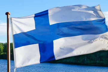 Fotobehang Flag of Finland © kamo103