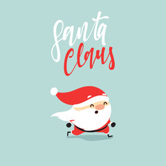 Santa Claus of Christmas. Funny cartoon character with different emotions. Santa Claus ready new year.