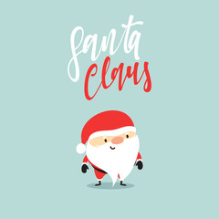 Santa Claus of Christmas. Funny cartoon character with different emotions. Santa Claus ready new year.