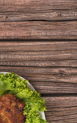 Delicious baked cutlet