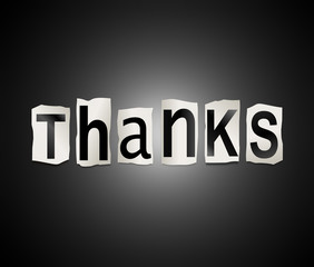 Thanks word concept.