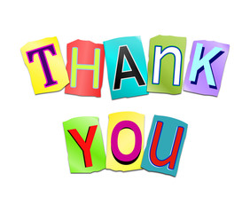 Thank you word concept.