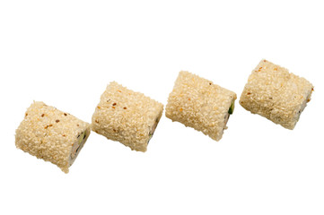 four roll with sesame top view