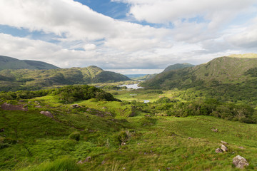 view to Killarney National Park valley in ireland