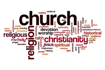 Fototapeta premium Church word cloud
