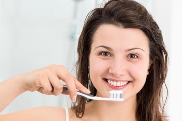Keeping her teeth healthy