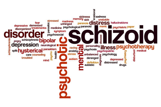 Schizoid word cloud