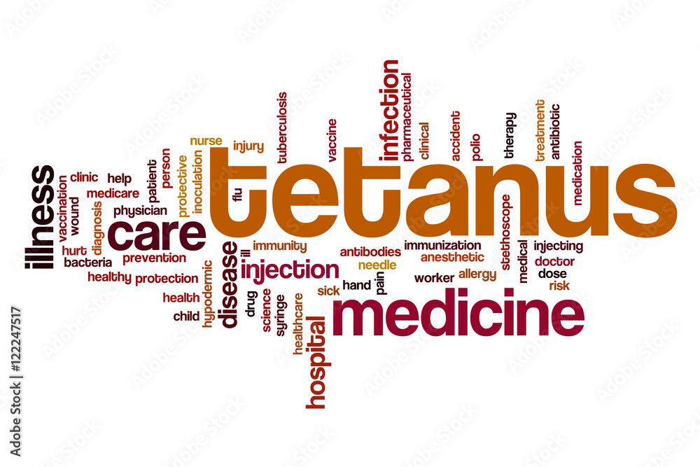 Wall mural Tetanus word cloud