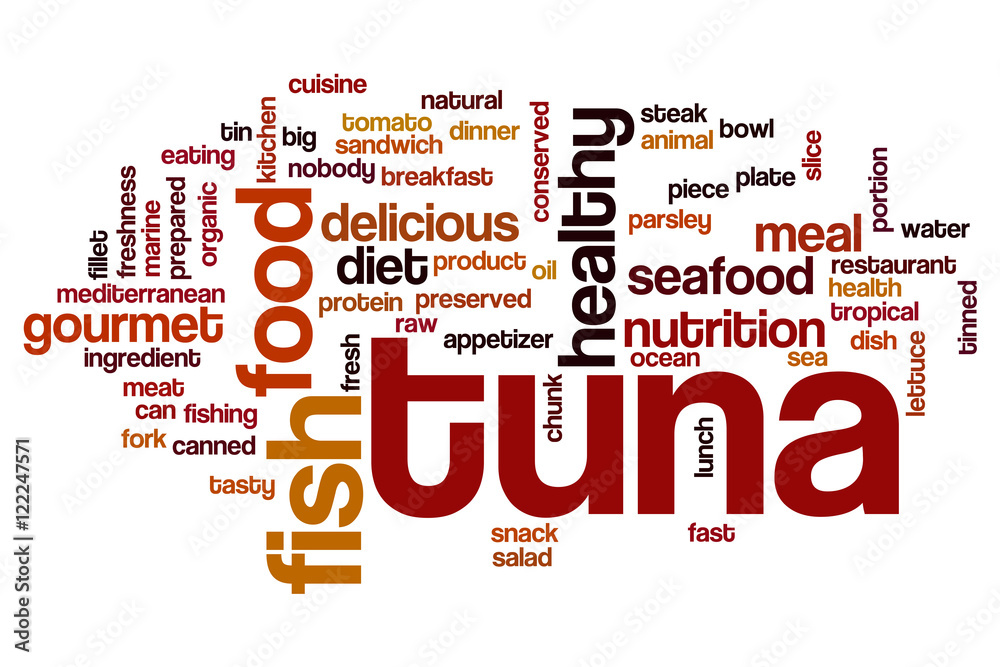 Canvas Prints Tuna word cloud