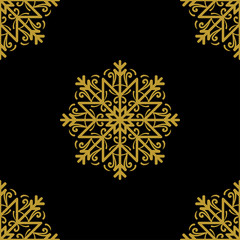 Golden vintage decor seamless pattern. Vector illustration for your design