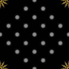 Golden vintage decor seamless pattern