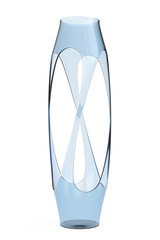 Blue Abstract Glass Vase. 3d Rendering