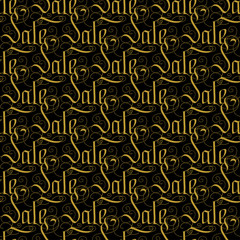 Golden sale decor seamless pattern