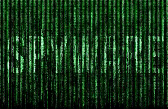 Spyware digital matrix illustration