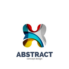 Vector set of abstract letter business logo icons