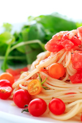 Capellini cold tomato sauce