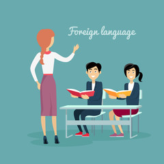 Fototapeta premium Learning a Foreign Language Conceptual Banner