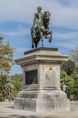 Obraz premium Statue of Joan Prim i Prats (1887) Parc Ciutadella. Barcelona.