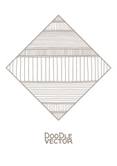 Hand drawn abstract chessboard pattern.