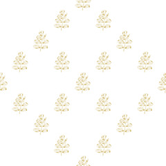 Golden sketch briar decor seamless pattern. Vector illustration for your design