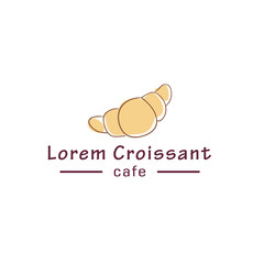 Croissant logo vector illustration