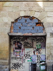 Graffiti Covered Archway in Bordeaux