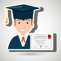 student woman graduation education vector illustration eps 10