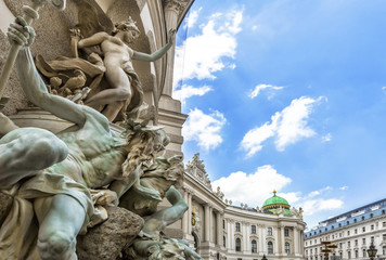 Michaelertrakt palace, Hofburg in Vienna, Austria. - obrazy, fototapety, plakaty