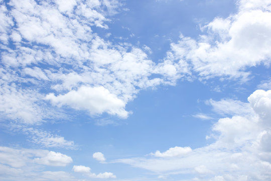clouds in the blue sky background