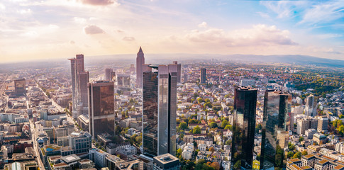 Frankfurt Skyline (germany) - obrazy, fototapety, plakaty