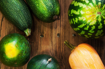 vegetables on the table