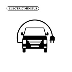 Electric minibus icon