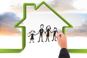 hand drawing family graphic