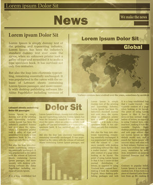 Newspaper news flat image
