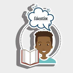 student man eduaction speech vector illustration eps 10