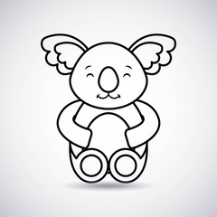 tender cute koala bear card icon vector illustration design