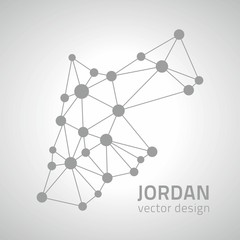 Jordan grey contour perspective vector map